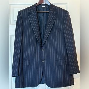 Brioni Pinstripe Sports Coat 44R Blue
